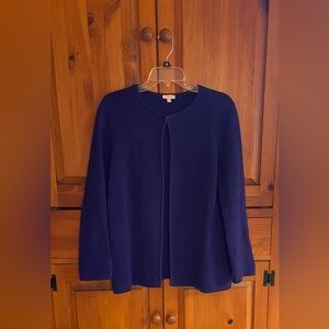 Talbots Blue Open Front Cardigan Jacket